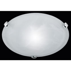 Iperbriko - Plafoniera Rotonda Vetro Bianco Adrian Ø30 cm Trio Lighting