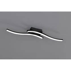 Iperbriko - Plafoniera Soffitto Design Doppia Bacchetta Led 3000k Route Nero Trio Lighting
