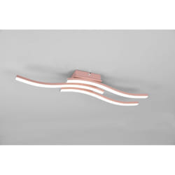 Plafoniera Soffitto Moderna 3 Bacchette Led 4000k Route Oro Rosa Trio Lighting