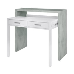Iperbriko - Scrivania estensibile salvaspazio cm 36 x 99 x 88 h bianco cemento