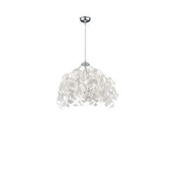 Iperbriko - Sospensione 1 Luce Foglie Bianche Lavabili Leavy Ø38 cm Trio Lighting