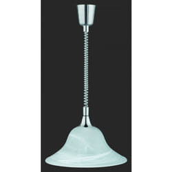 Iperbriko - Sospensione 1xE27 Viola Nichel e Vetro Bianco Ø39 cm Trio Lighting