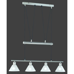 Iperbriko - Sospensione 5 Luci Saliscendi Stamina Nichel L102 cm Trio Lighting