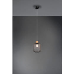Iperbriko - Sospensione Calimero 1xE27 Rete Metallo Nero Ø18 cm Trio Lighting