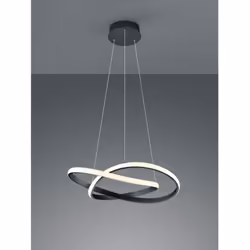 COURSE di Trio Lighting è una lampada a sospensione composta da un profilo in metallo finitura nero opaco con diffusore a for ...
