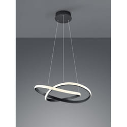 Sospensione Moderna Course Antracite Nero Led Dimmerabile 27W Ø60 cm Trio Lighting