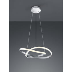 Sospensione Moderna Course Nichel Led Dimmerabile 27W Ø60 cm Trio Lighting