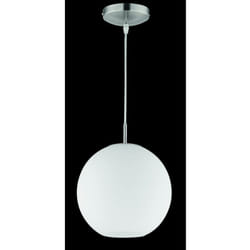 Iperbriko - Sospensione Moderna Moon Boccia Vetro Bianco Ø25 cm Trio Lighting