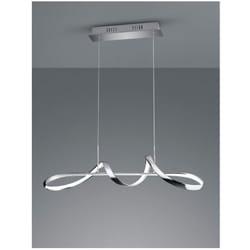 Iperbriko - Sospensione Moderna Perugia Design Intreccio Cromo Led Dimmer 4000k Trio Lighting