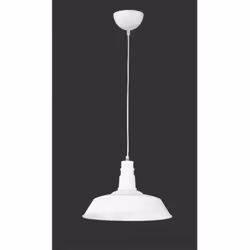 La sospensione pagoda della serie WILL di Trio Lighting presenta una struttura semplice in metallo finitura bianco con diffus ...