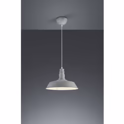 La sospensione pagoda della serie WILL di Trio Lighting presenta una struttura semplice in metallo finitura effetto cemento c ...