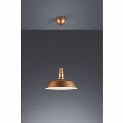 La sospensione pagoda della serie WILL di Trio Lighting presenta una struttura semplice in metallo finitura rame anticato con ...