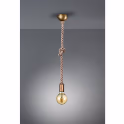 La sospensione della serie ROPE di Trio Lighting è composta da una struttura in metallo finitura ottone invecchiato, con roso ...