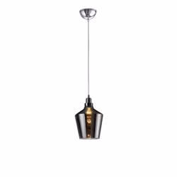 La lampada a sospensione CALAIS di Trio Lighting è composta da una struttura in metallo finitura alluminio e paralume in vetr ...