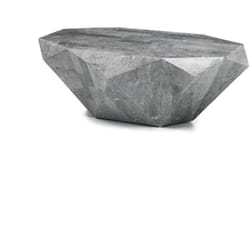 Iperbriko - Tavolino moderno pietra fossile grigio cm 120 x 70 x h 40