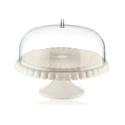 Iperbriko - Alzata con campana bianco latte 36xh28 cm