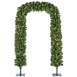 Arco Imperial con 4200 led H 240 x Ø 40 Piede ad albero in metallo Con led Miscela di punte in PE e PVC Punte: 1002