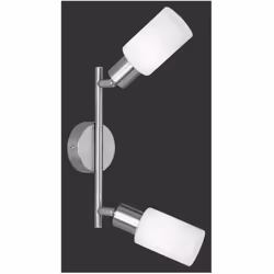 Lampada Soffitto Nichel 2 Spot Paralume Vetro Orientabili Mars Trio Lighting La lampada da soffitto MARS di Trio Lighting pre ...