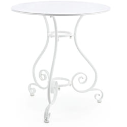 Tavolo Esterno Bianco Diametro 70 cm