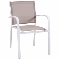 Sedia Impilabile in Alluminio Bianco La sedia impilabile in alluminio bianco è la scelta perfetta per aggiungere un tocco di  ...