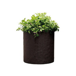 Iperbriko - Vaso da giardino tondo marrone 36 x 37,3 cm