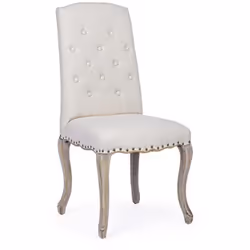 Sedia in tessuto imbottito stile classico Struttura in rubber wood. Seduta e schienale rivestite in tessuto (40% poliestere, ...