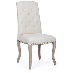 2x Sedia in tessuto imbottito stile classico