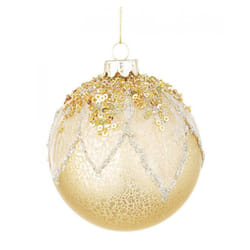 Iperbriko - 12x Sfera Vt Fogliage Oro D80