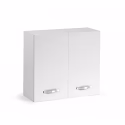 Élément mural modulable pour cuisine Frêne Blanc 2 portes Entièrement fabriqué en Italie - Couleur frêne blanc - 2 Portes - P ...