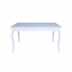 Tavolo Liberty allungabile 140x85 bianco frassinato Tavolo allungabile in stile liberty con gambe sezione 70 mm in bianco opa ...