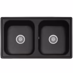 Lavello 2 vasche Granitovero862vnep nero Samet Lavello in cristallite di alta qualità, ideale per ogni cucina moderna. Questo ...