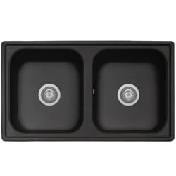 Lavello 86x50 2 vasche nero