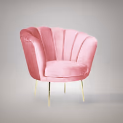 Poltrona a conchiglia in velluto Luna 13 rosa Orel La poltrona a conchiglia in velluto Luna 13 rosa Orel è un elemento di arr ...