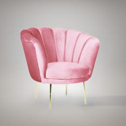 Iperbriko - Poltrona a conchiglia rosa 70x70x76 cm