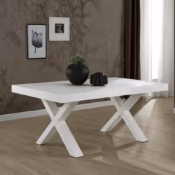 Tavolo allungabile Gondar 160x90 bianco larice Il tavolo allungabile Gondar è la soluzione ideale per chi cerca un complement ...