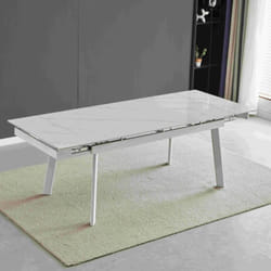 Tavolo allungabile bianco 160x90x76 cm