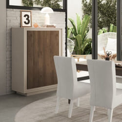 Iperbriko - 3c) Contenitore 106x40x171 cm in cashmere e noce