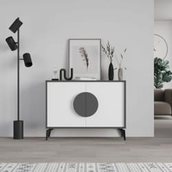 Madia 110 x 35.6 x 82 cm antracite e bianca