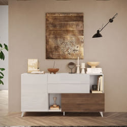 Madia bianca 181x94x42 cm