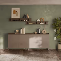 Madia Polan 4 ante colore bronzo e mercure La madia Polan è un elegante mobile caratterizzato da un raffinato colore bronzo e ...