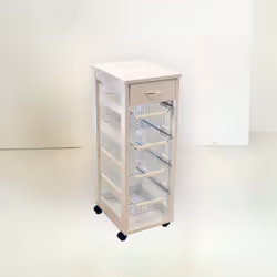Carrello Vesuvio salvaspazio con piano in legno bianco Scopri il carrello Vesuvio, un'ottima soluzione salvaspazio per la tua ...