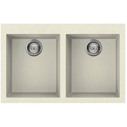 Lavello 79x50 cm 2 vasche panna