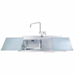 Lavello Smeg LI91SGD 90x50 cm 1 vasca con gocciolatoio a destra con vetri silver Il lavello Smeg LI91SGD è un'elegante soluzi ...