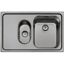 Lavello 79x50 cm 1+1/2 vasca nero