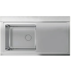 Lavello inox 90x50 cm con gocciolatoio