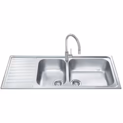 Lavello Smeg LGM116S inox 2 vasche con gocciolatoio sinistro 116x50 cm Scopri il lavello Smeg LGM116S, un'elegante soluzione  ...
