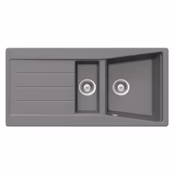 Lavello Smeg LS102T 100x500 cm 1+1/2 vasche con gocciolatoio reversibile titanio Scopri il lavello Smeg LS102T, un prodotto d ...