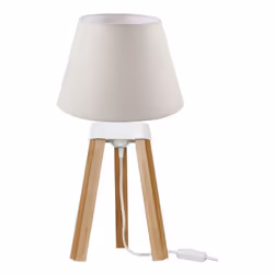 Lampada da tavolo PIKORO2632 con paralume bianco e base nera Questa elegante lampada da tavolo PIKORO2632 è perfetta per aggi ...