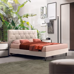 Letto Cody matrimoniale contenitore con testiera trapuntata colore beige Scopri il letto matrimoniale Cody, un elegante conte ...