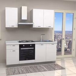 Cucina Taurus 195 colore bianco con elettrodomestici inclusi La cucina Taurus 195 è un'ottima soluzione per chi cerca funzion ...